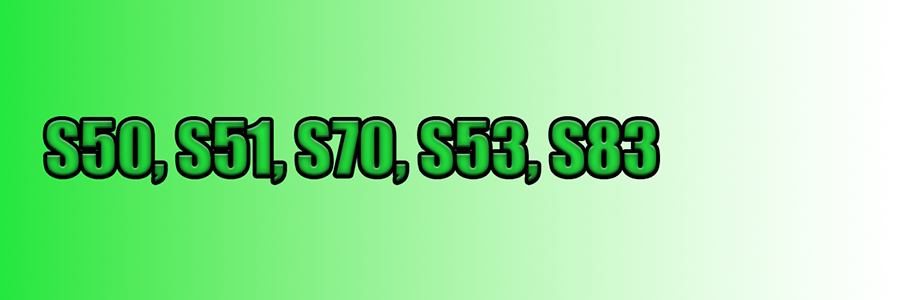 S50, S51, S70, S53, S83