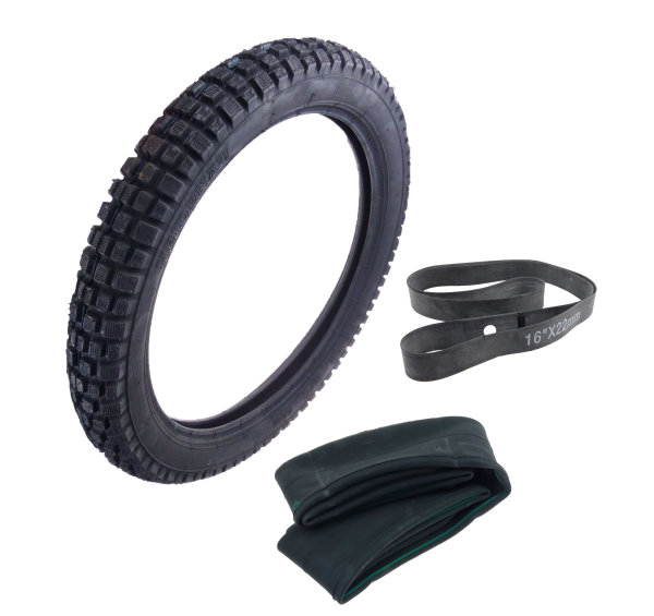 Set Heidenau Enduro Reifen K46 2,75x16 mit Felgenband und Schlauch für Simson