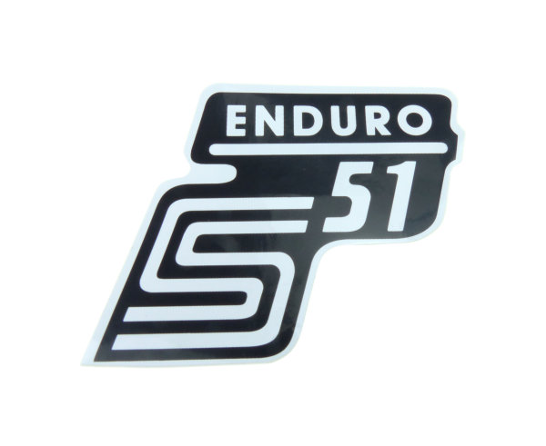 Aufkleber/ Klebefolie "S51 Enduro" für Seitendeckel Simson Enduro S51