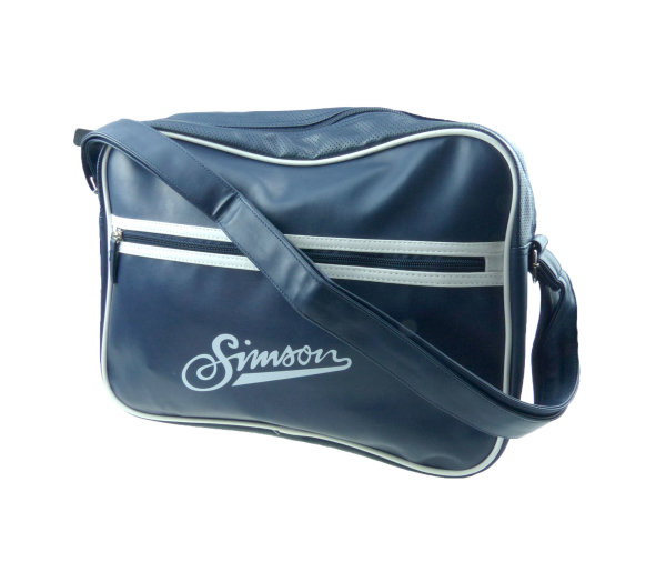 Tasche/ Umhängetasche Retro mit Schultergurt in blau Motiv: Simson