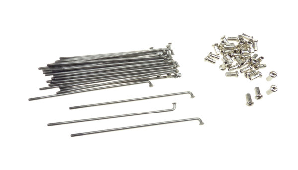 Satz Edelstahlspeichen mit Nippel (36 Stck.), M3,5-140 mm, für 1,85x16 Zoll Felge