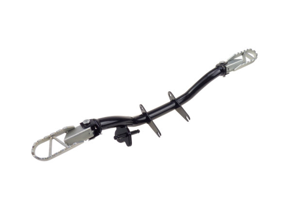 Cross-Fußrastenträger mit Halteplatte für Seitenständer, schwarz, Simson S50, S51, S70, S53