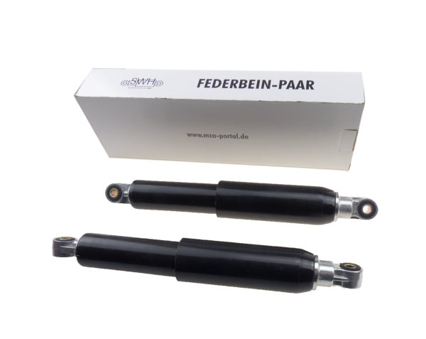 Paar Federbeine, schwarze Kunststoffhülse oben und unten, Simson KR51/1, KR51/2, SR4-2