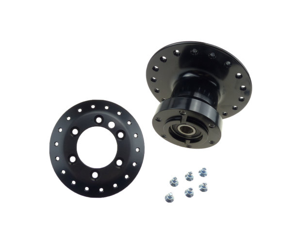 Vorderradnabe für Scheibenbremse, Alu schwarz für Simson S51, S50, S53