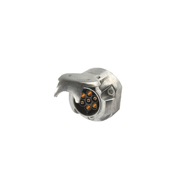 Steckdose 7-polig, 12V Aluminium mit Gummidichtung