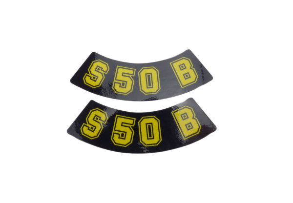Set Schriftzug, Aufkleber S50 B geschwungen für Simson S50