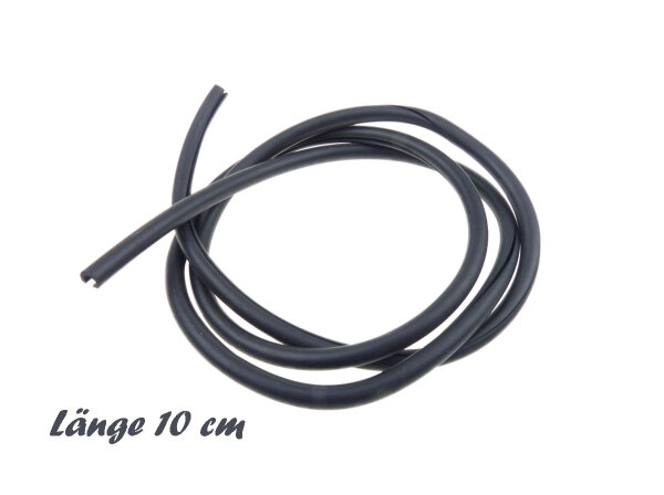 Kedergummi für Knieblech, schwarz, geschlitzt 10 cm, Simson KR51