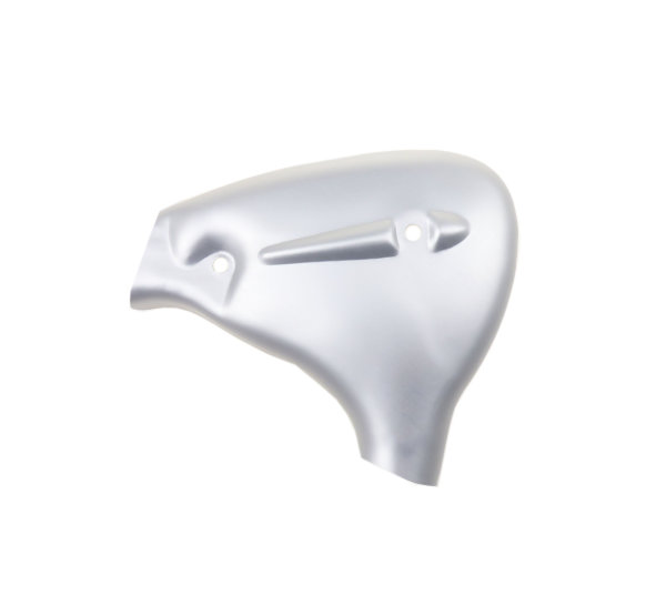 Zierblech, links - 2 Befestigungslöcher, Aluminium - zur Vordergabel Simson SR2E, SR4-1, KR50