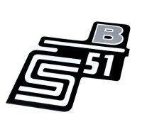 Aufkleber silber Seitendeckel S51B für Simson S51