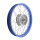 Speichenrad 1,5x16 Zoll Alufelge blau eloxiert und poliert + Chromspeichen für Simson
