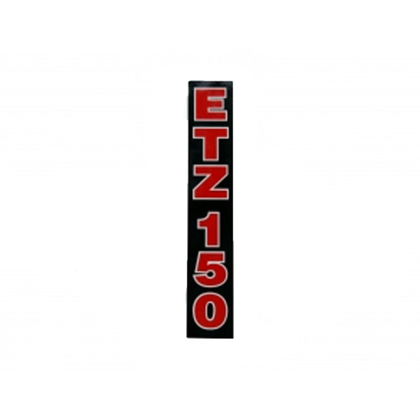 Aufkleber/ Klebefolie „ETZ150“ für Telegabel, schwarz mit roter Schrift, MZ ETZ 150