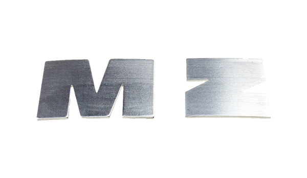 Buchstabe M & Z, silber, für den Tank, MZ ETZ