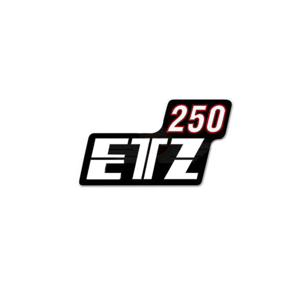 Aufkleber „ETZ 250“ für Seitendeckel, schwarz/ weiß/ rot, MZ ETZ 250