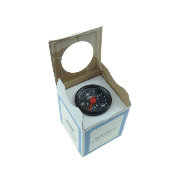 Tacho, Tachometer mit Beleuchtung, schwarz, Ø 48 mm, 80 km/h für Simson S50