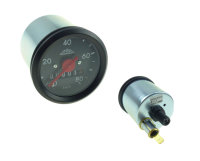 Tacho, Tachometer mit Beleuchtung, schwarz, Ø 48...