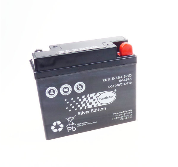 Gel AGM Batterie 6V 4,5 Ah Simson Vogelserie KR51, Spatz, Star, Habicht, Sperber