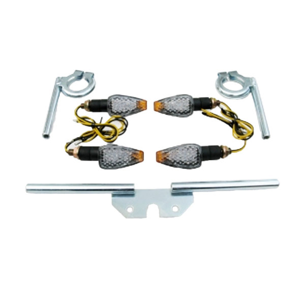 Set LED Blinker Mini mit Gewinde inkl. Blinkerhalter, Simson S50, S51, S70