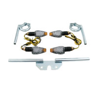 Set LED Blinker Mini mit Gewinde inkl. Blinkerhalter,...