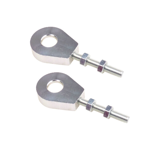 2x Kettenspanner verstärkt ALU für Simson S51 SR4 KR51 Schwalbe SR50 - silber